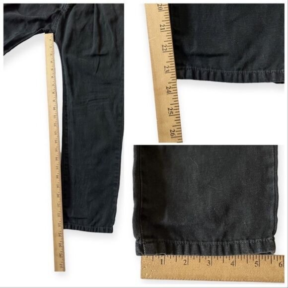 Nili Lotan Front Pleats Cotton Linen Cropped Pants, Size 0, - Picture 12 of 12